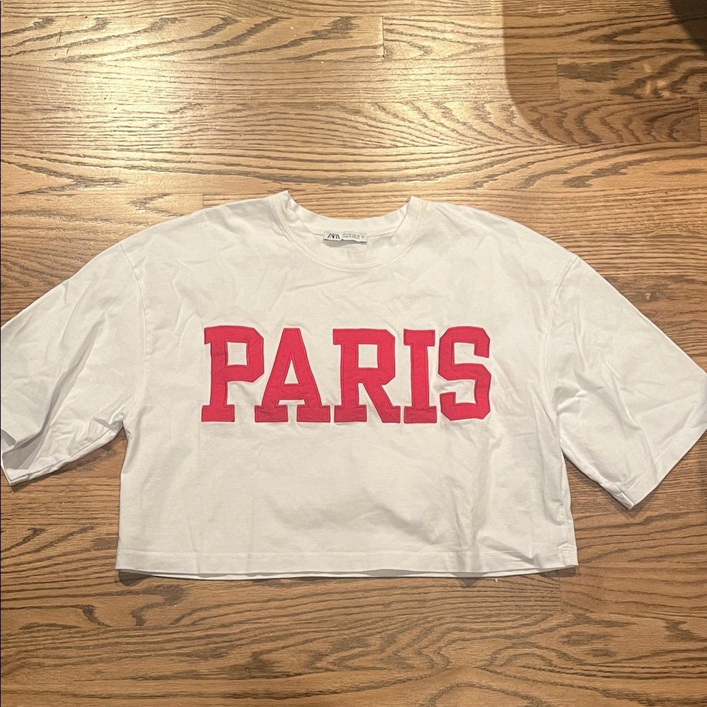 Zara women’s crop tshirt size small
